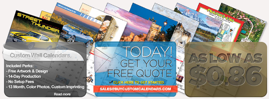 Custom imprinted Calendars