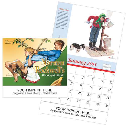 Personalized Imprinted Calendar - Norman Rockwell's Wonderful World #802