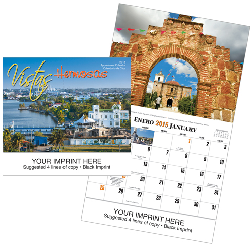 Custom Imprinted Vista Calendar - Vistas Hermosas #805