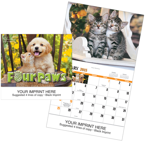 Custom Puppy Calendar - Four Paws #810