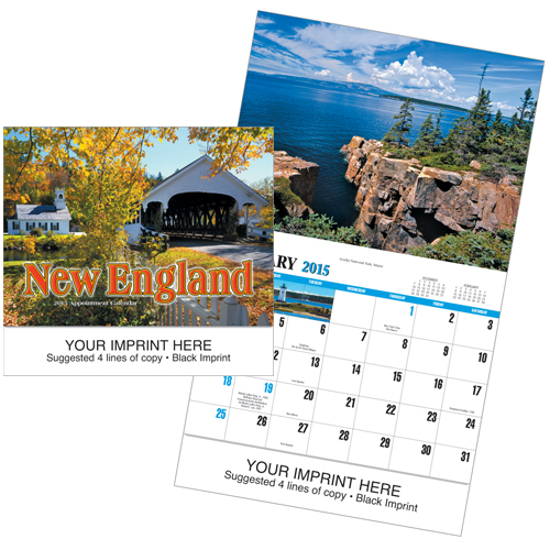 Scenic Imprinted Calendar - New England #812