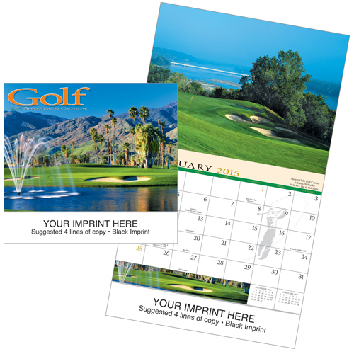 Imprinted Golf Calendar - Golf #814