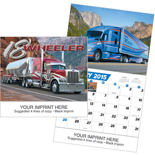 Custom Imprinted Truck Calendar - 18-Wheeler #823