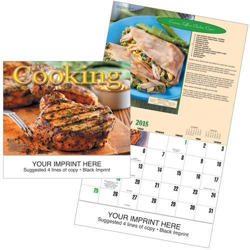 Custom Imprinted Calendar - A Taste for Cooking #827
