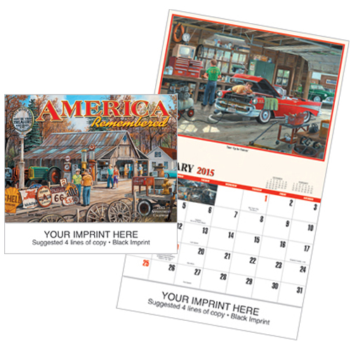 Custom Imprinted Nostalgia Calendar - America Remembered #829