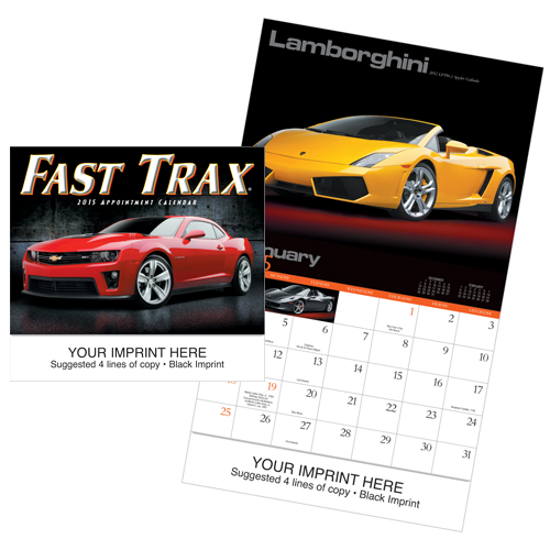 Custom Imprinted Car Calendar - Fast Trax #830