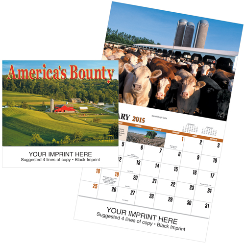 Custom Imprinted Scenic Calendar - America's Bounty #831