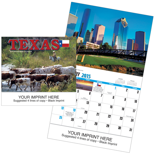 Custom Imprinted Scenic Calendar - Texas #836