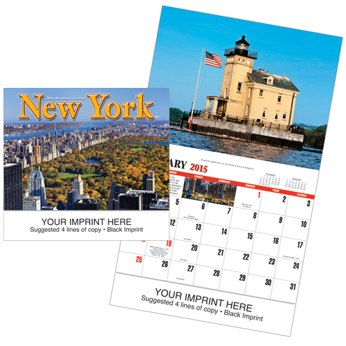 Custom Imprinted Scenic Calendar - New York #838