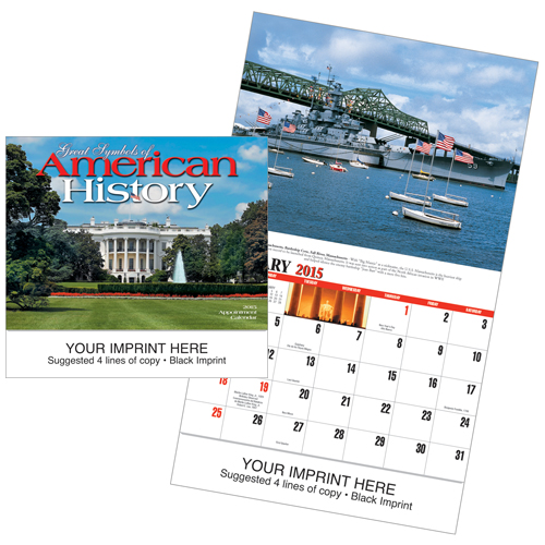Custom Imprinted Scenic Calendar - Great Symbols of American History #839