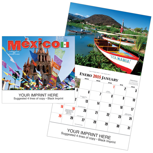 Custom Imprinted Scenic Calendar - Mexico #853