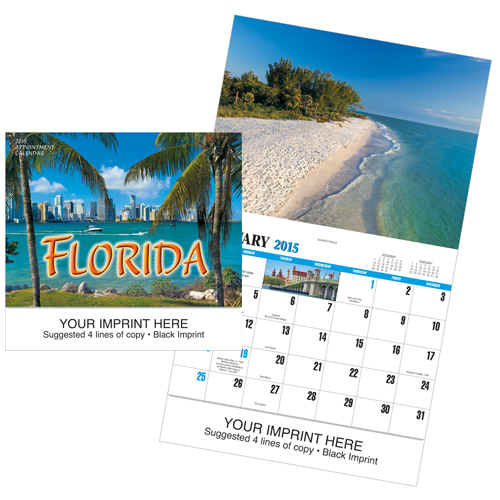 Custom Imprinted Scenic Calendar - Florida #859