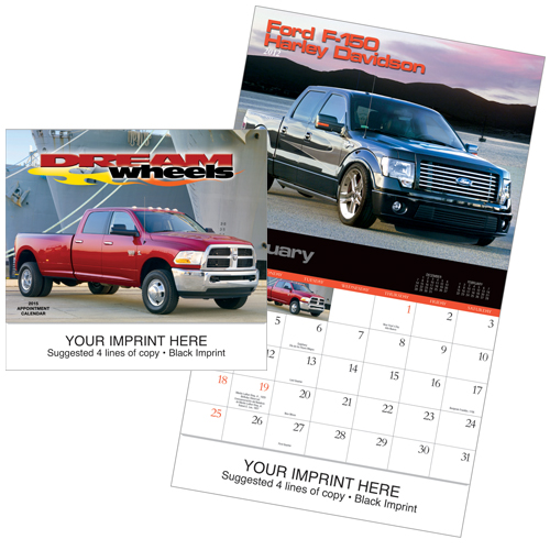 Custom Imprinted Car Calendar - Dream Wheels #862