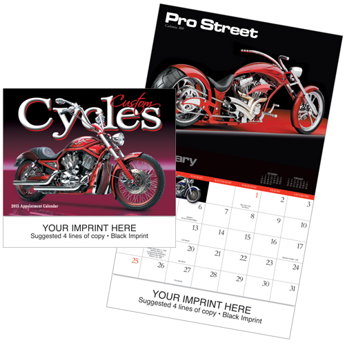 Custom Imprinted Motorcycle Calendar - Custom Cycles #8765