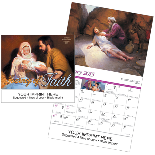 Custom Catholic Imprinted Calendar - Journey of Faith-Catholic #866