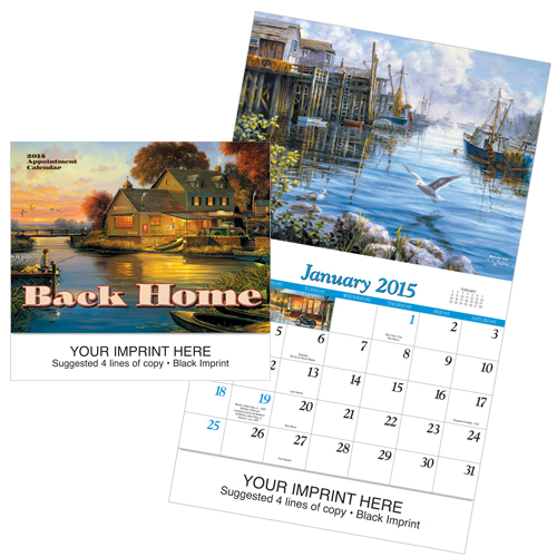 Custom Imprinted Calendar - Back Home #891