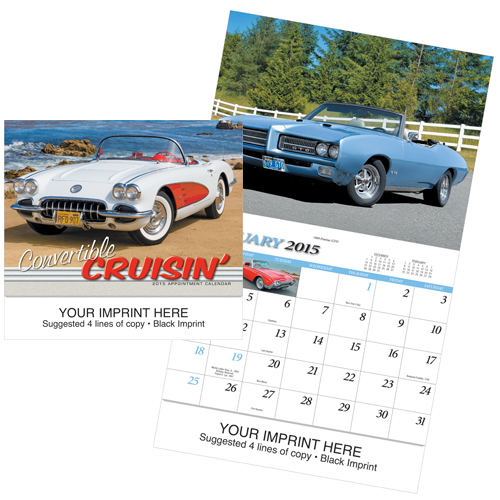 Custom Imprinted Car Calendar - Convertible Cruisin #892