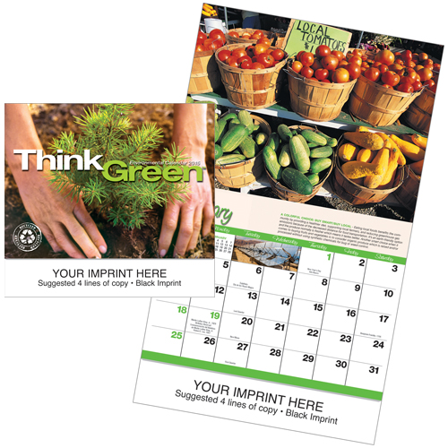Custom Imprinted Calendar - Think Green #893
