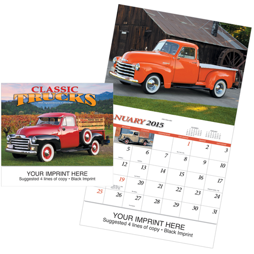 Custom Imprinted Car Calendar - Classic Trucks #894