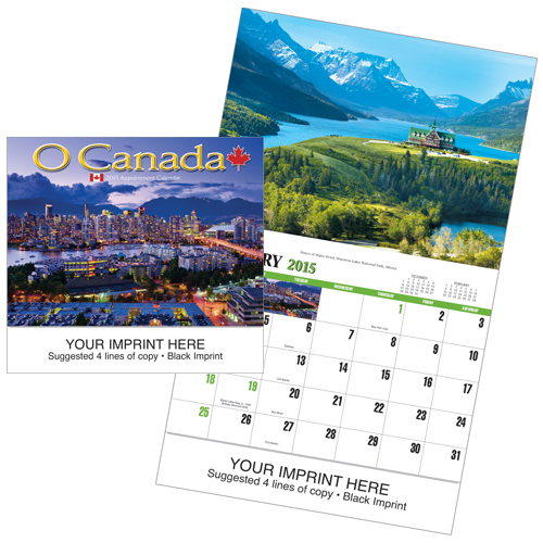 Custom Imprinted Car Calendar - O Canada #898